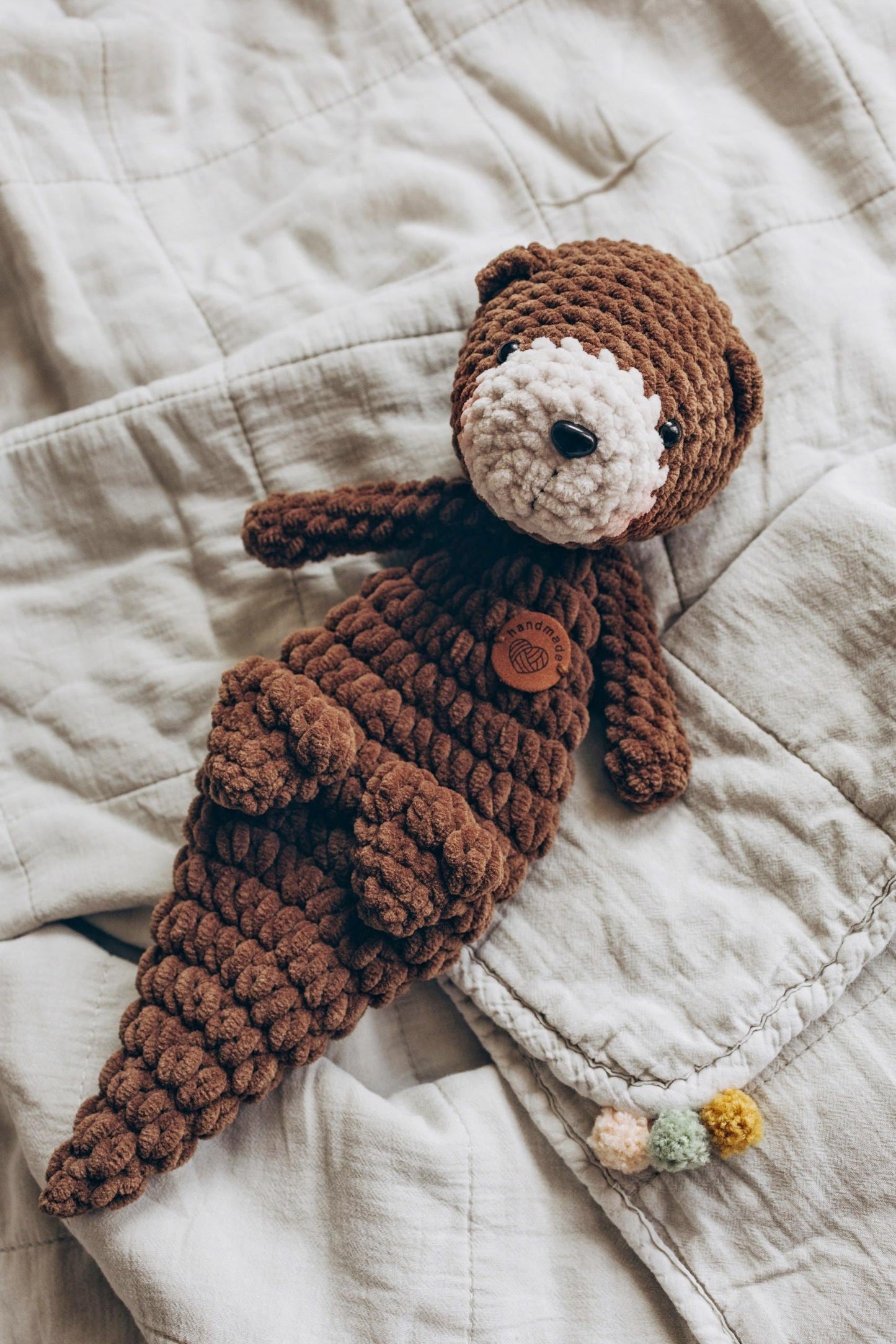 Snuggle Otter Plush Toy – Handmade Soft Crochet Comfort Buddy