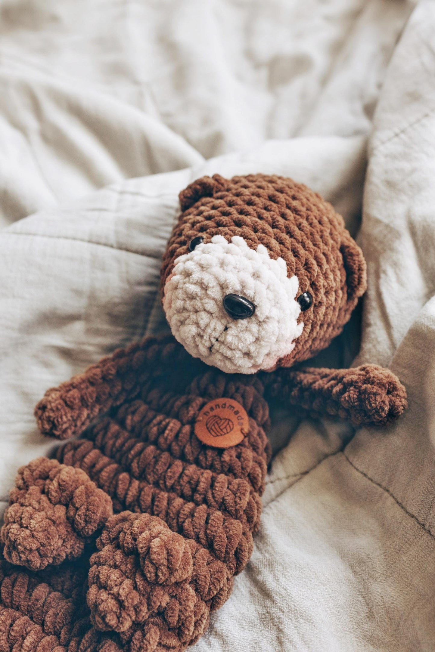 Snuggle Otter Plush Toy – Handmade Soft Crochet Comfort Buddy