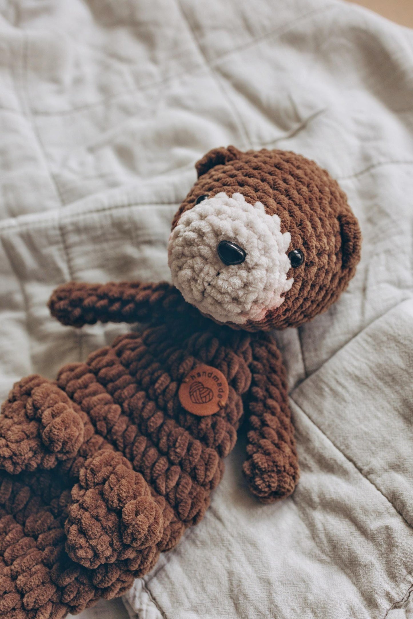 Snuggle Otter Plush Toy – Handmade Soft Crochet Comfort Buddy