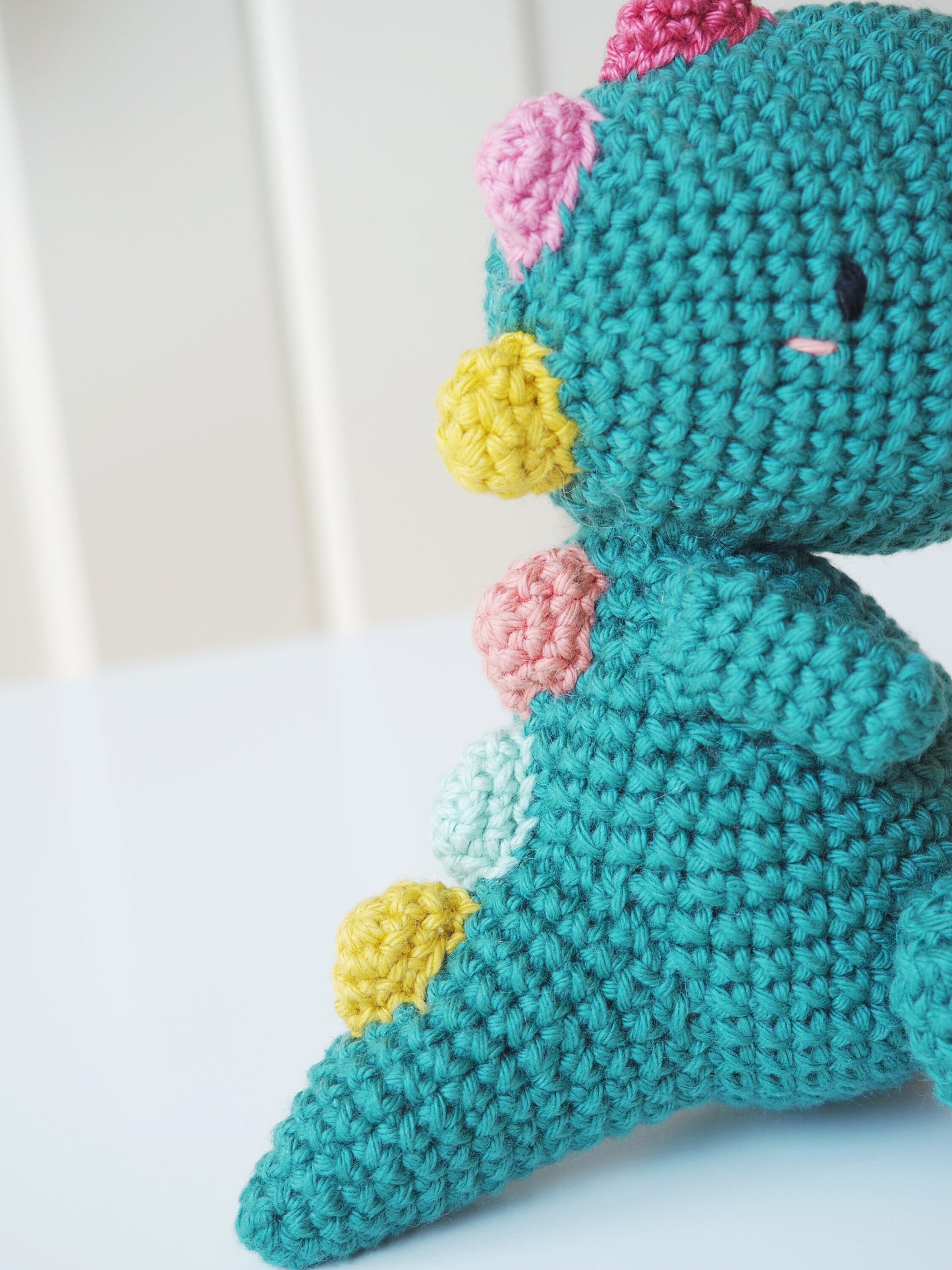 Handmade Cuddly Dinosaur 100% natural cotton