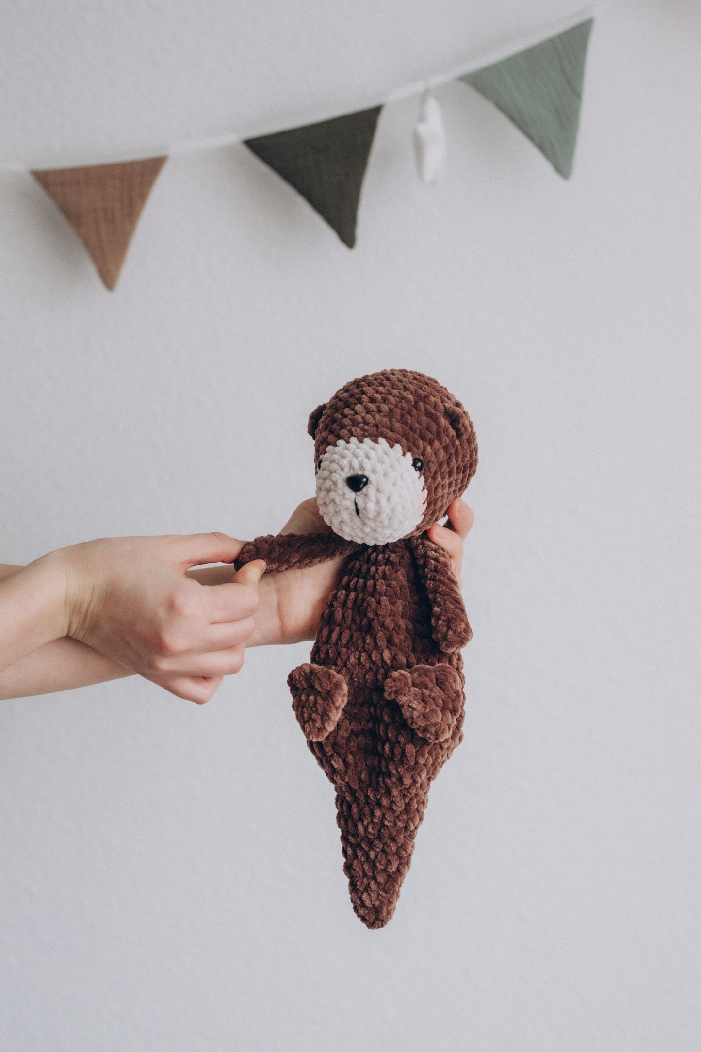 Extra Large Otter Snuggler – Handmade Plush Comfort Toy