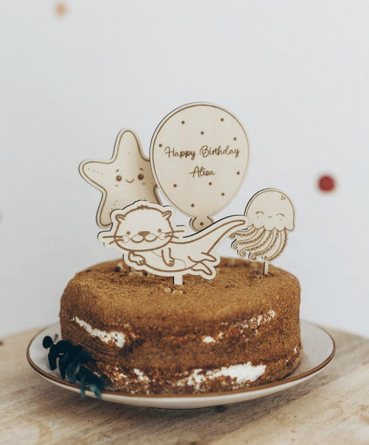 Under the sea cake topper set