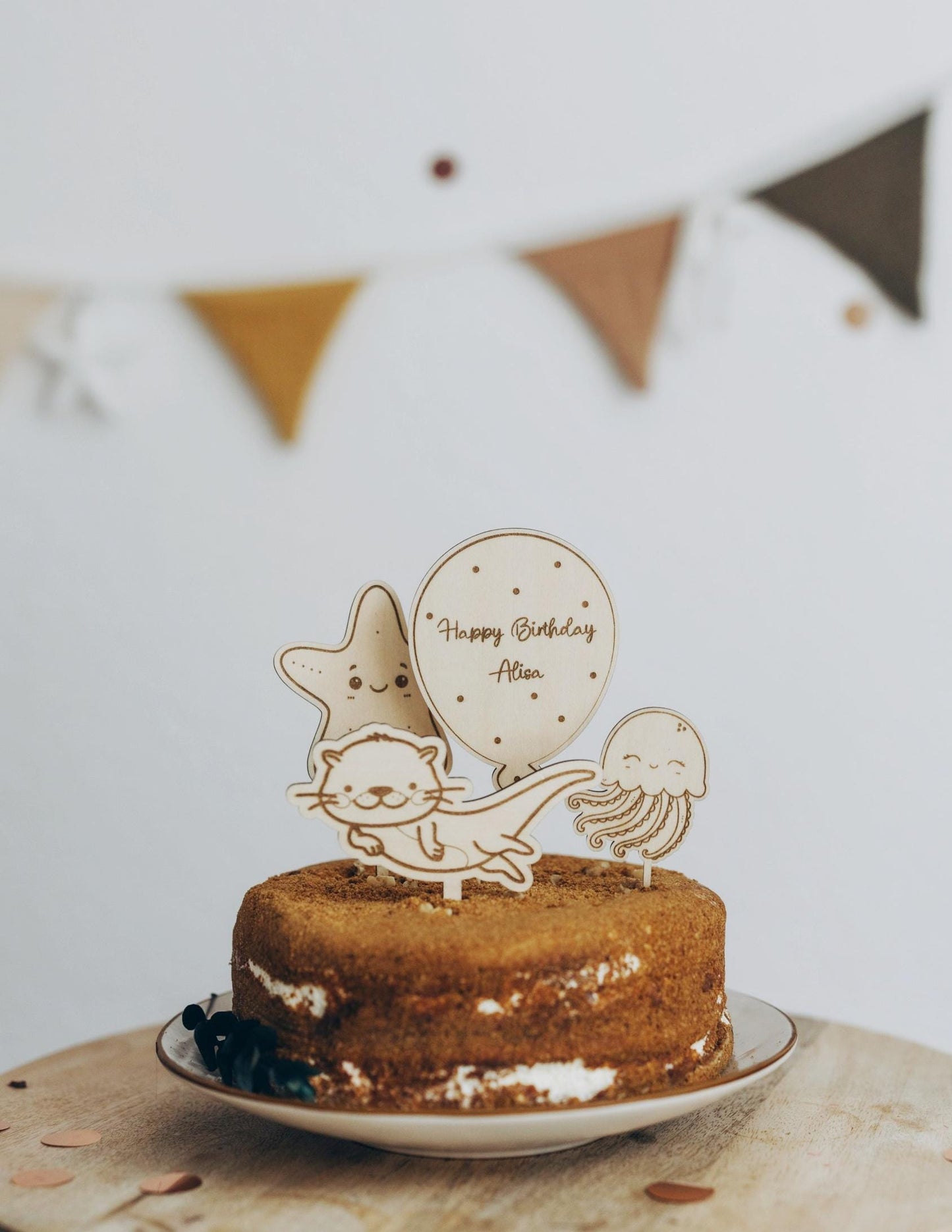 Under the sea cake topper set