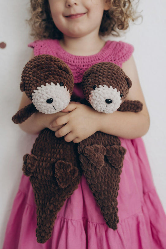 Extra Large Otter Snuggler – Plush Lovey & Comfort Companion