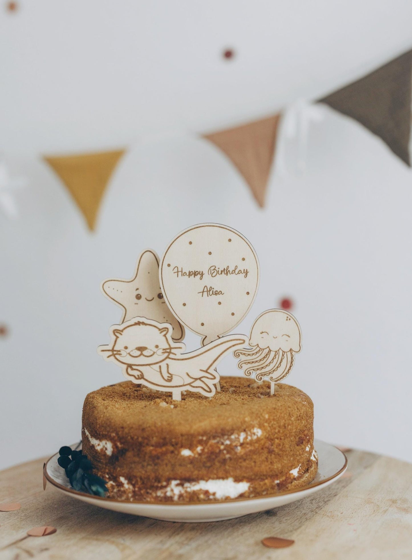 Under the sea cake topper set