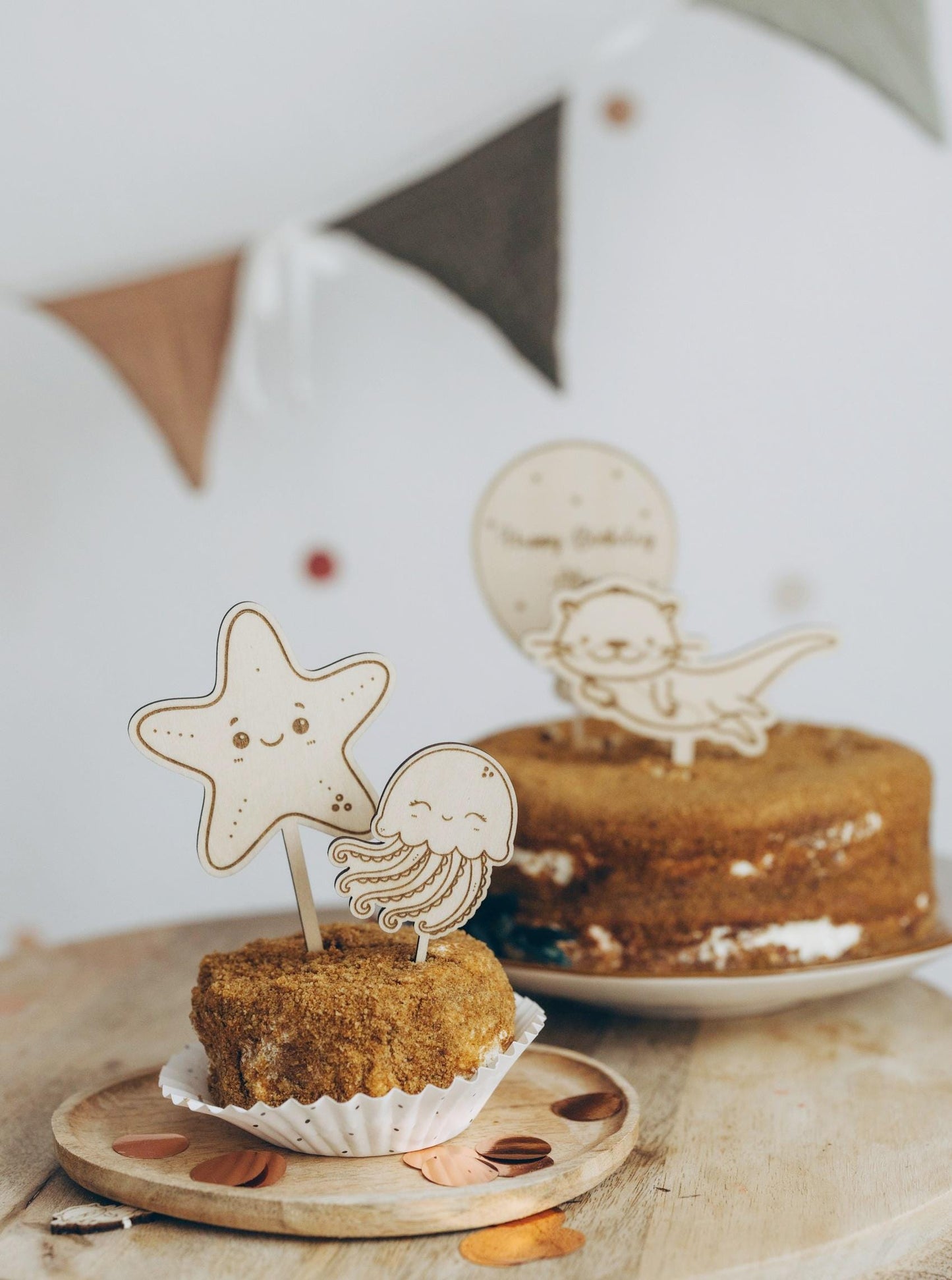 Under the sea cake topper set